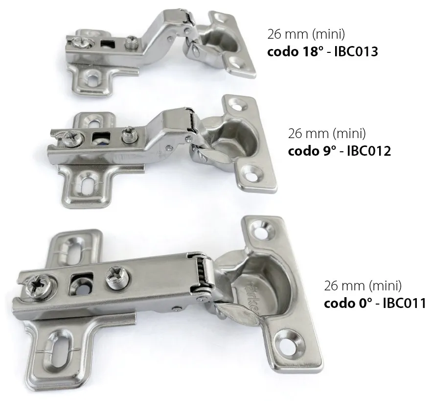 Imagen Bisagra Cazoleta Para Mueble A Resorte Con Base Cruz 26mm