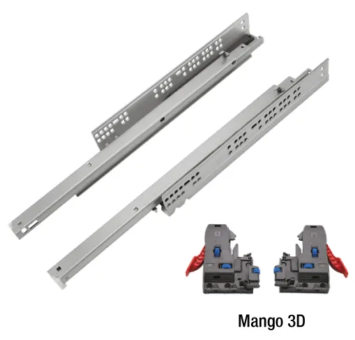 Imagen Corredera Oculta PUSH ON con regulación 3D